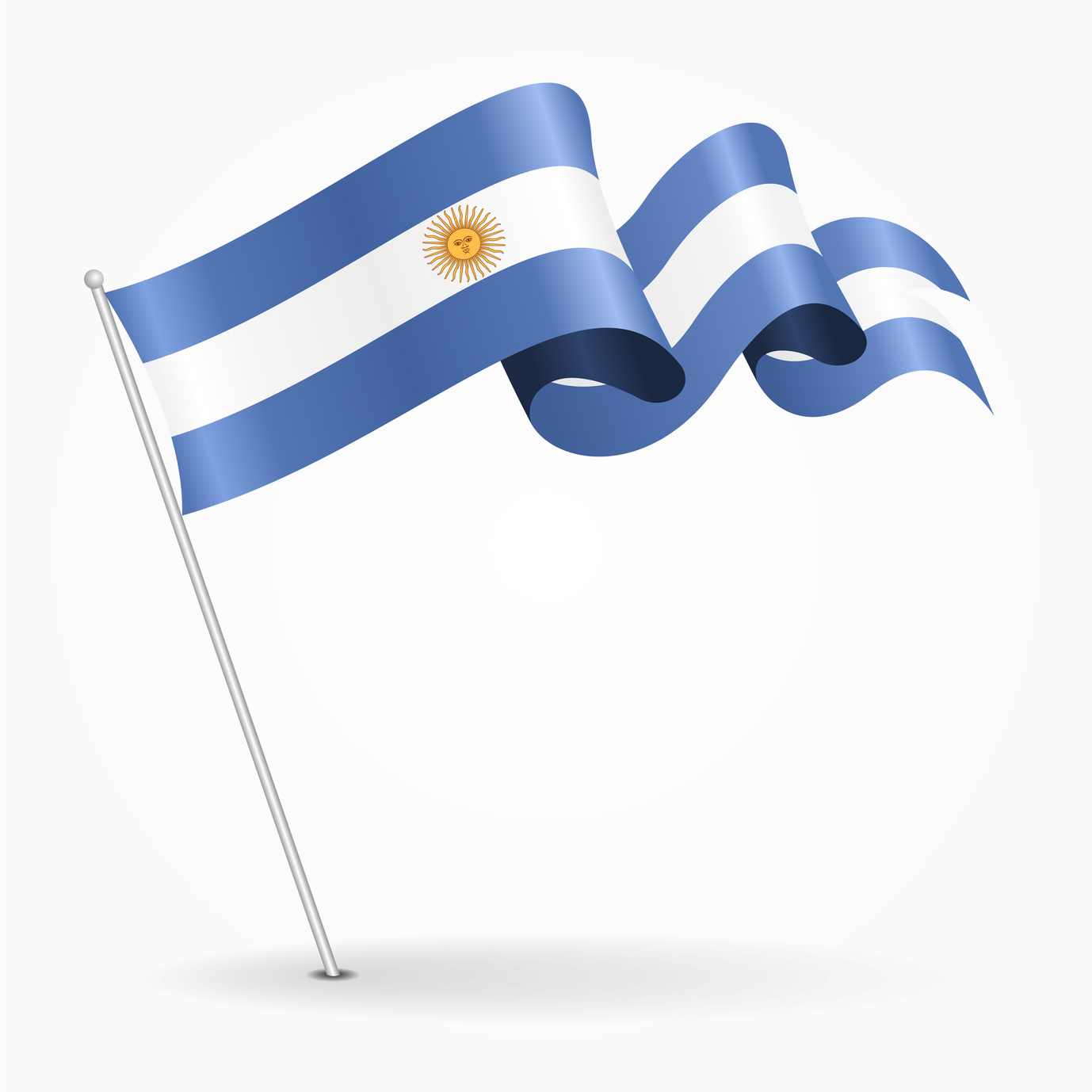 Argentinian pin wavy flag