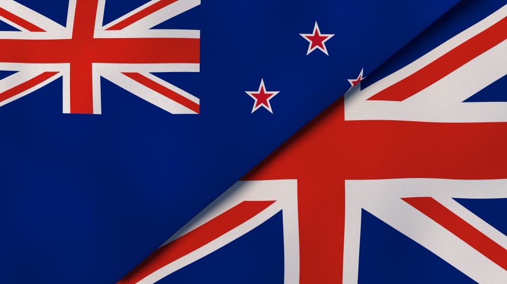 Uk - New Zealand flags