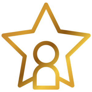 Rising Talent Icon Gold Gradient