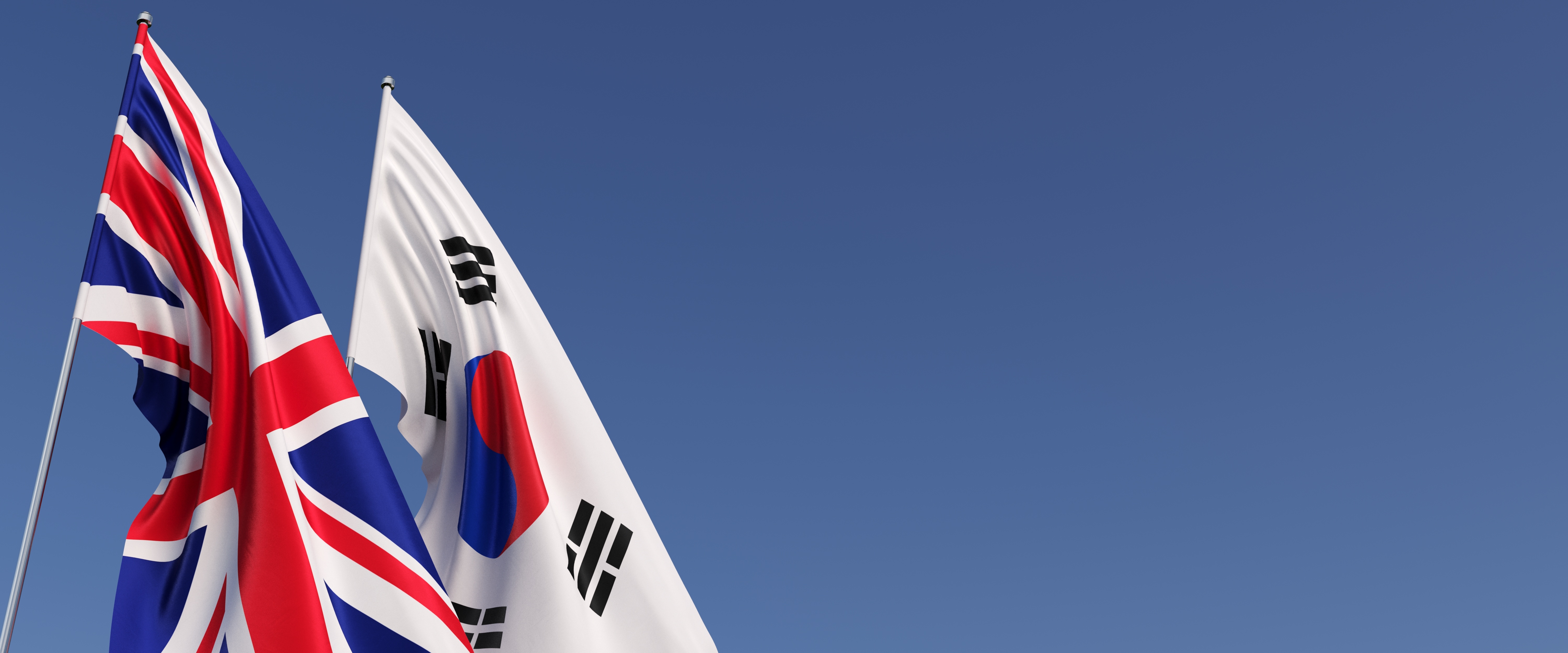 UK South Korea flags