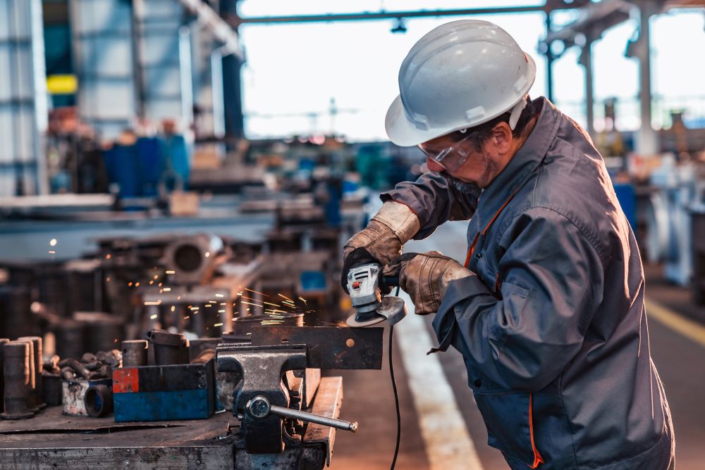 Manufacturing worker in a factory