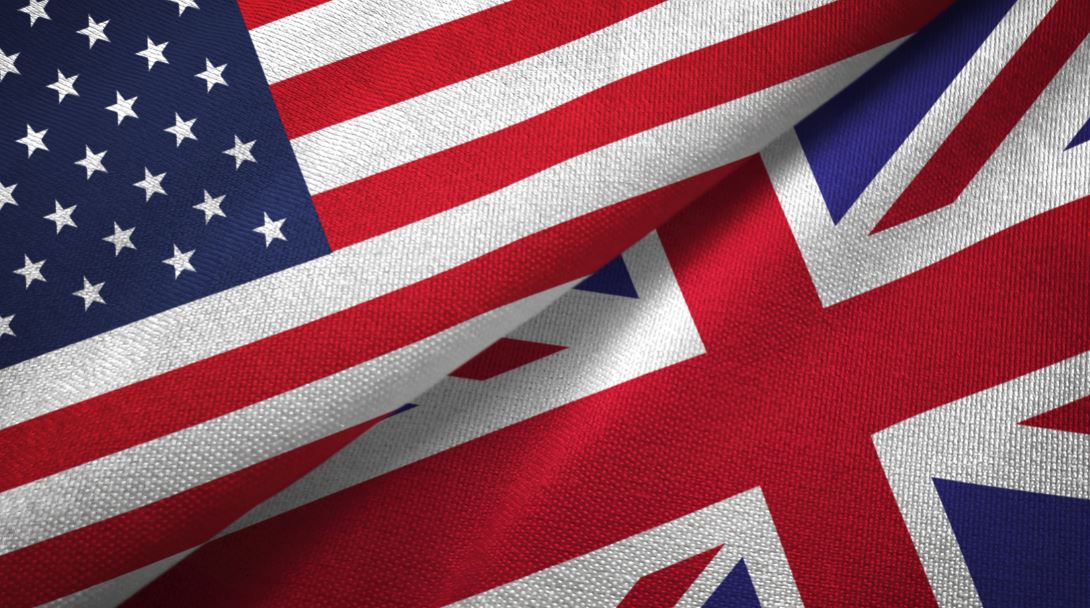 UK and US flags