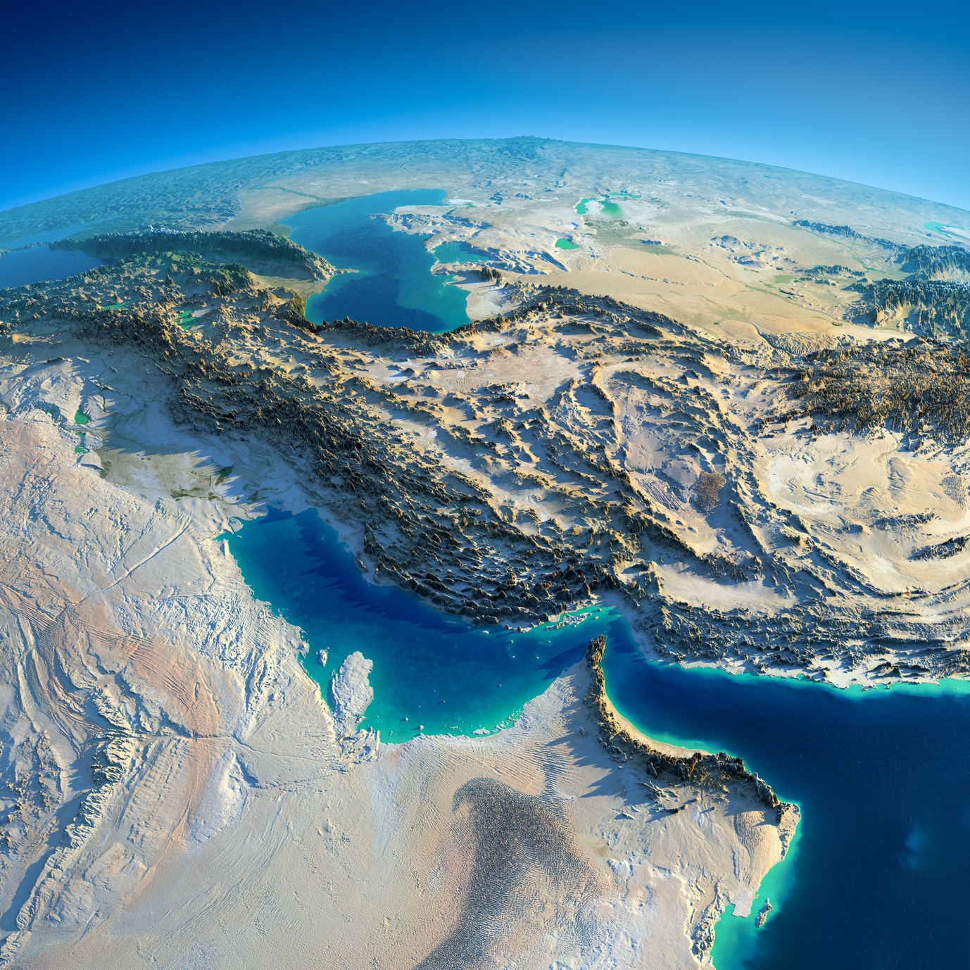 Aerial photo of the Gulf region