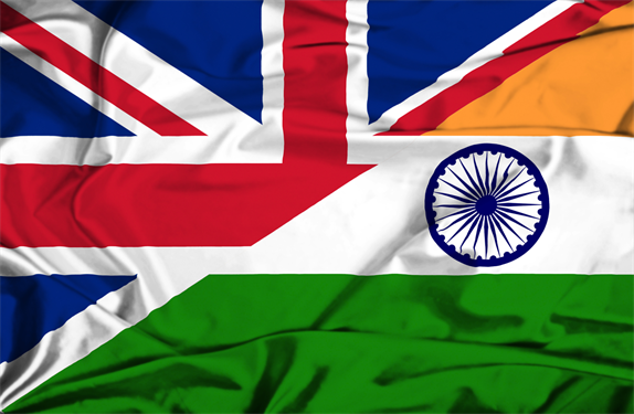 UK and India flag
