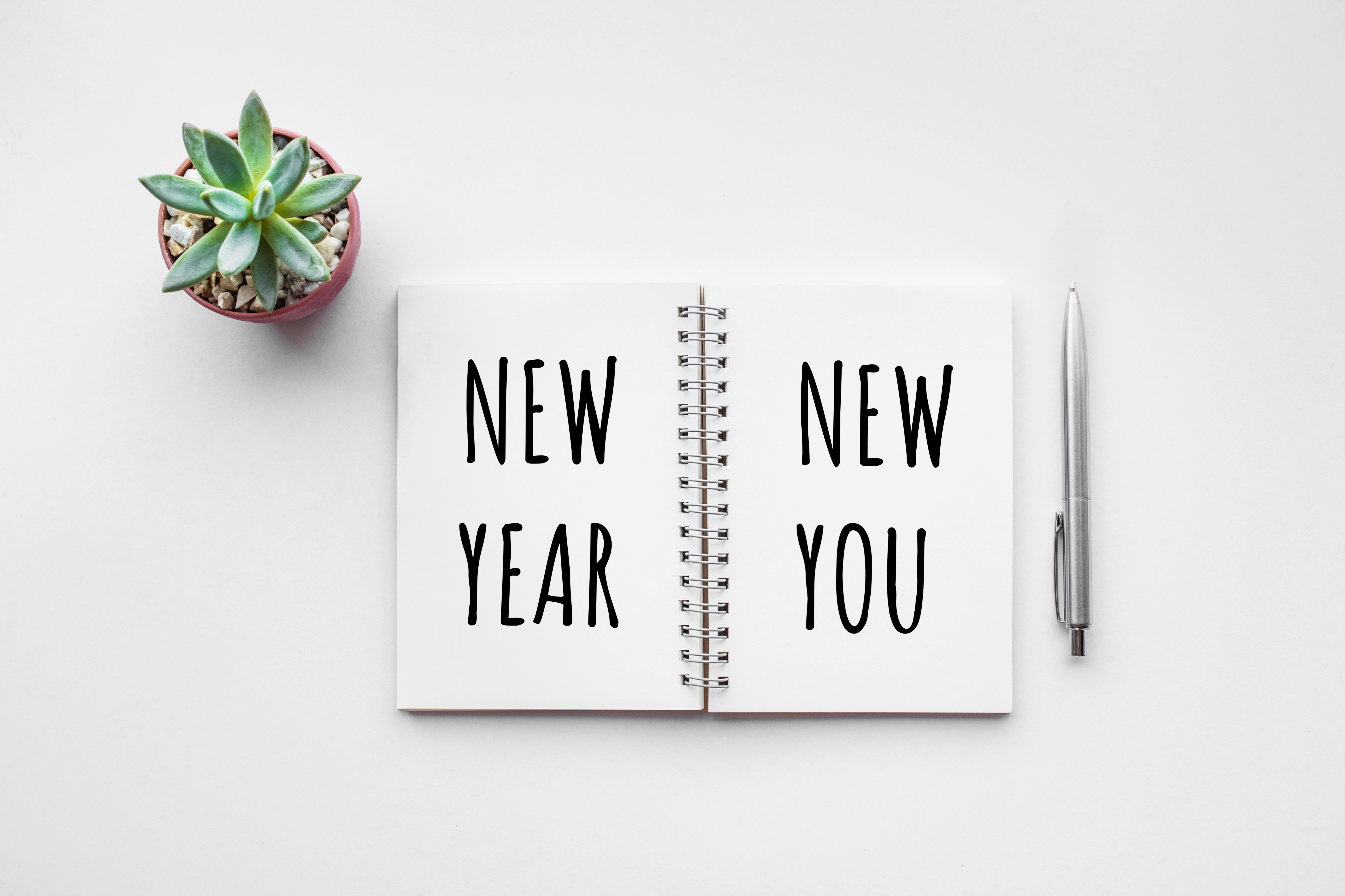 Book displaying 'New Year, New You'