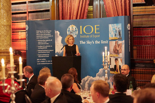 cathy newman at the ioe queens award dinner