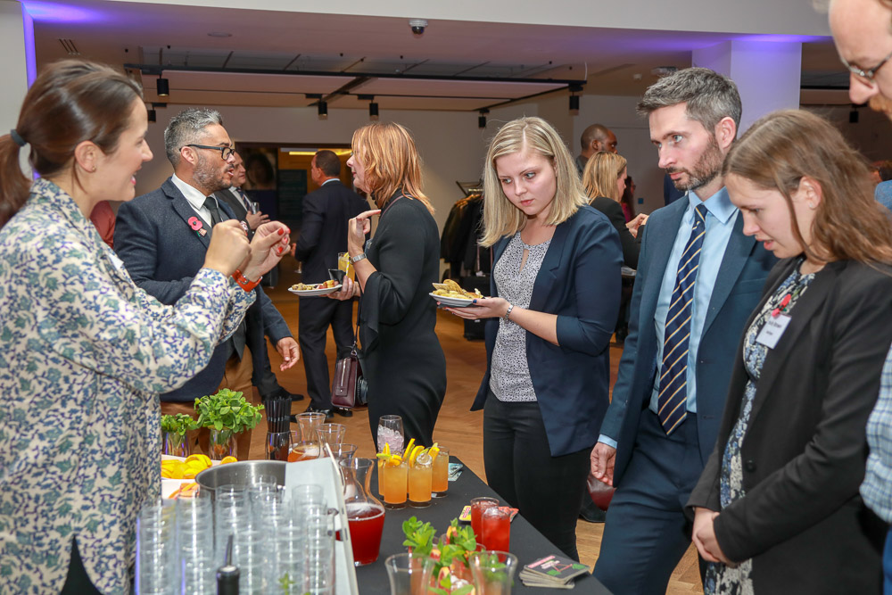 atom brands drinks reception at the world trade summit