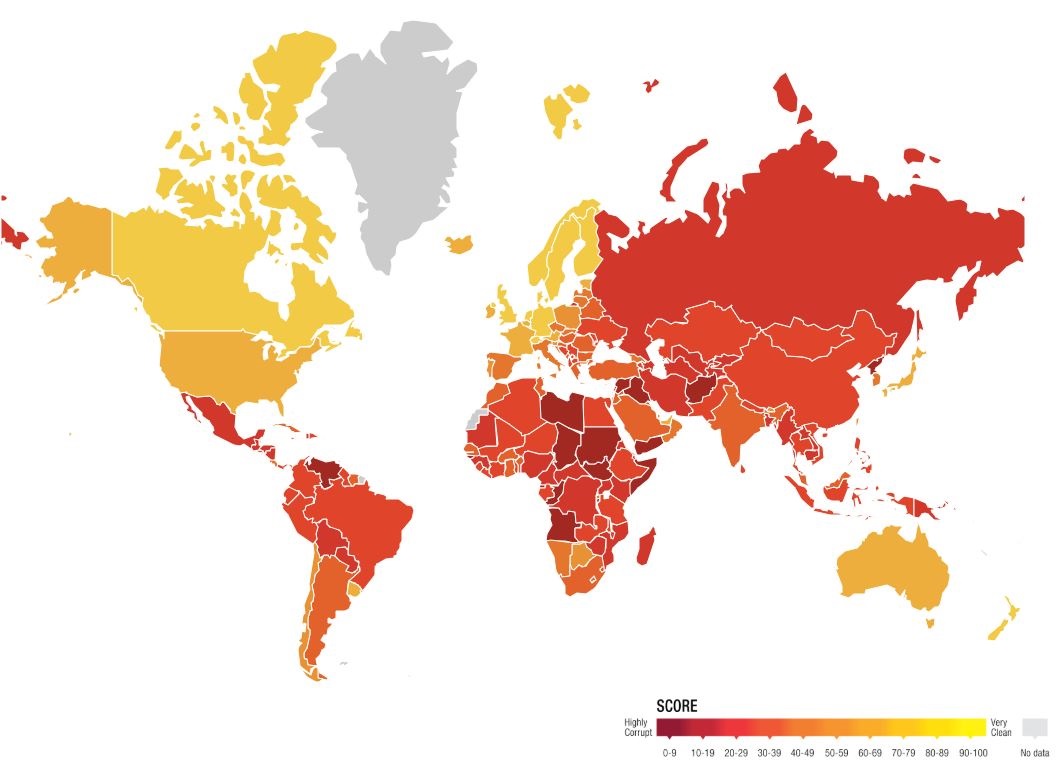 Transparency International corruption map