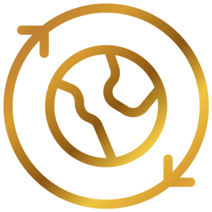 Sustainable Trade Icon Gold Gradient