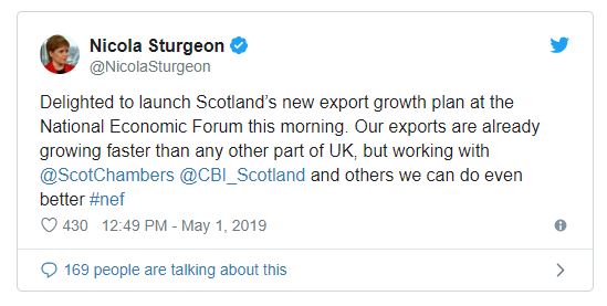 Nicola Sturgeon tweet