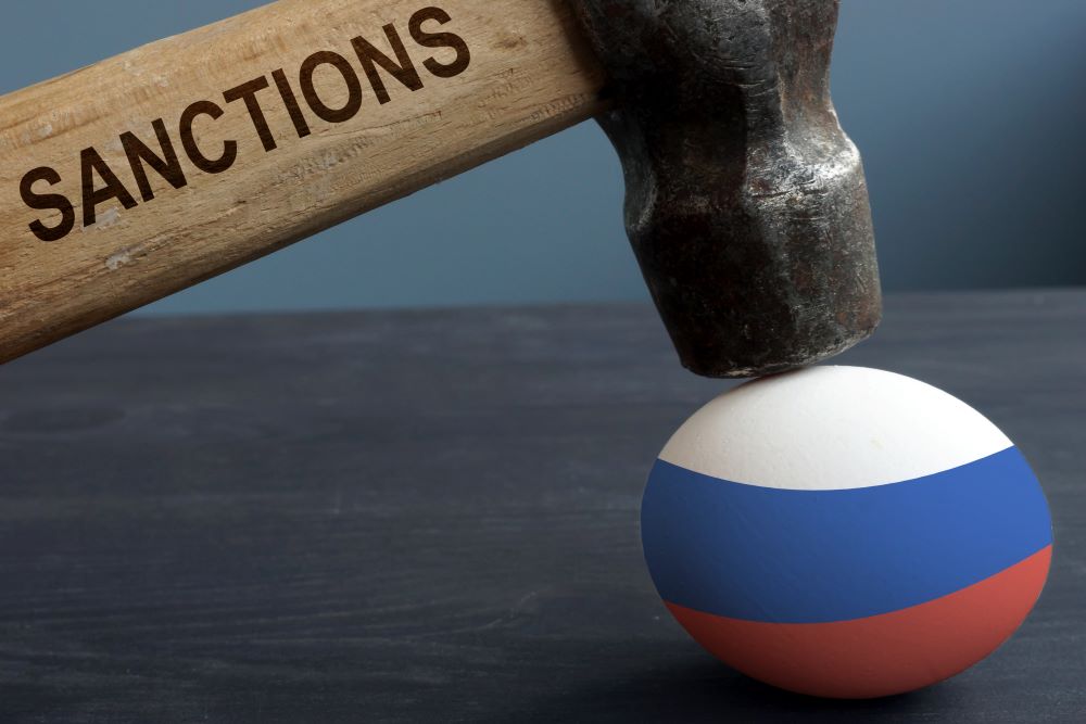 Russia sanctions hammer