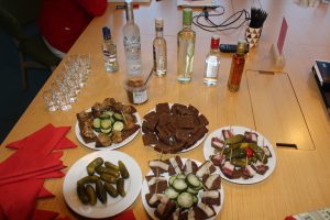 russian pickles and vodka